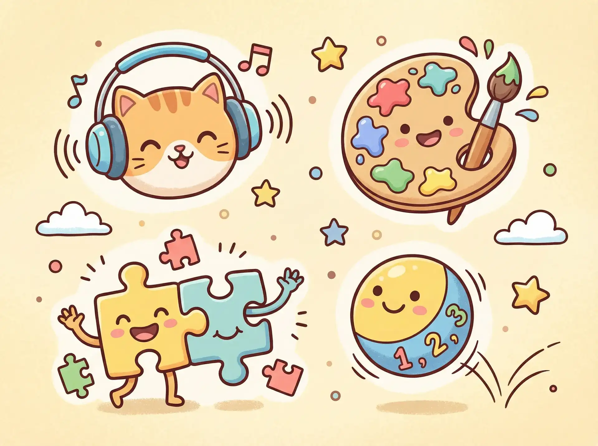 小朋友的手工作品 - 大胸年轻的搜子 益智创作